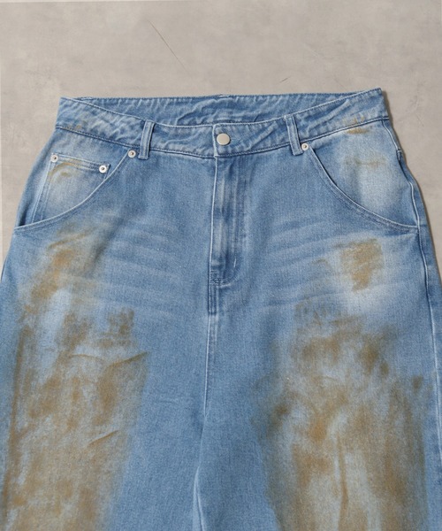 LANDNESS（ランドネス）の「【LANDNESS/ランドネス】13ozヘビーウェイト ダーティーワイドデニムパンツ（デニムパンツ・メンズ・ブラック/ブルー/グレー・L/S/M）」の21枚目の写真