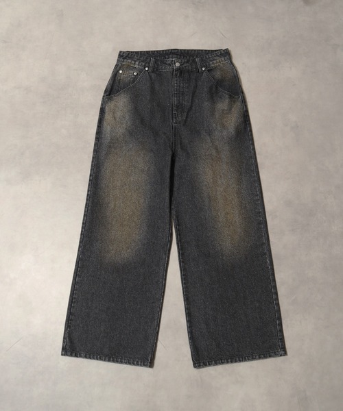 LANDNESS（ランドネス）の「【LANDNESS/ランドネス】13ozヘビーウェイト ダーティーワイドデニムパンツ（デニムパンツ・メンズ・ブラック/ブルー/グレー・L/S/M）」の6枚目の写真