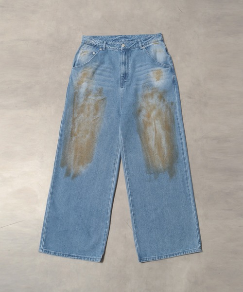 LANDNESS（ランドネス）の「【LANDNESS/ランドネス】13ozヘビーウェイト ダーティーワイドデニムパンツ（デニムパンツ・メンズ・ブラック/ブルー/グレー・L/S/M）」の8枚目の写真