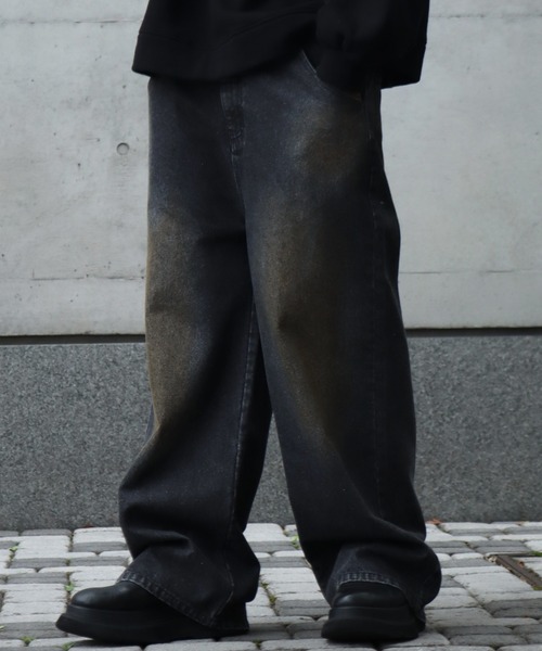 LANDNESS（ランドネス）の「【LANDNESS/ランドネス】13ozヘビーウェイト ダーティーワイドデニムパンツ（デニムパンツ・メンズ・ブラック/ブルー/グレー・L/S/M）」の9枚目の写真