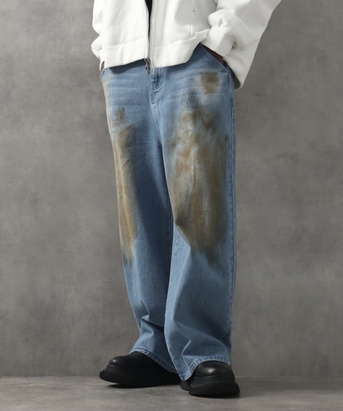 LANDNESS（ランドネス）の「【LANDNESS/ランドネス】13ozヘビーウェイト ダーティーワイドデニムパンツ（デニムパンツ・メンズ・ブラック/ブルー/グレー・L/S/M）」の19枚目の写真