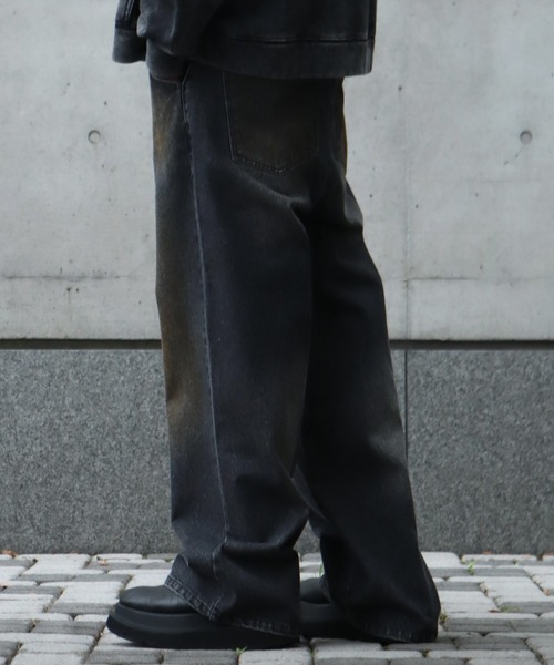 LANDNESS（ランドネス）の「【LANDNESS/ランドネス】13ozヘビーウェイト ダーティーワイドデニムパンツ（デニムパンツ・メンズ・ブラック/ブルー/グレー・L/S/M）」の12枚目の写真