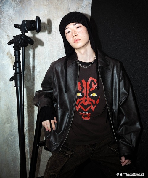 JUNRED(ジュンレッド)の「【STAR WARS COLLECTION】ハーフスリーブクルーネックTシャツ(Tシャツ/カットソー・メンズ・チャコールグレー/グレー/ホワイト・L/M/S)」の4枚目の写真