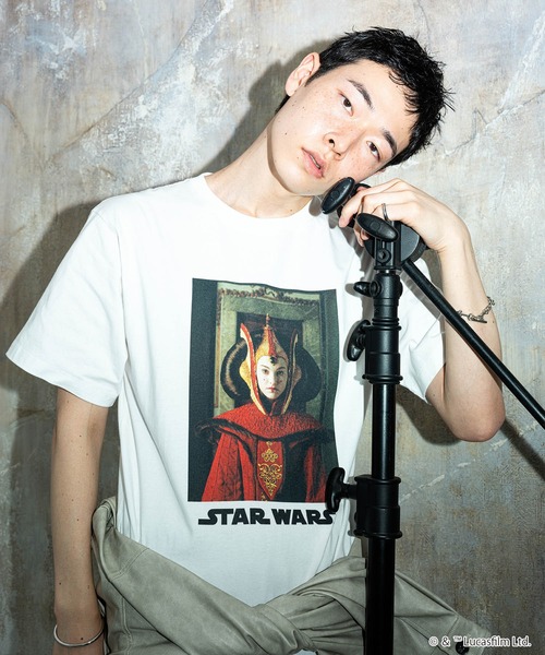 JUNRED(ジュンレッド)の「【STAR WARS COLLECTION】ハーフスリーブクルーネックTシャツ(Tシャツ/カットソー・メンズ・チャコールグレー/グレー/ホワイト・L/M/S)」の5枚目の写真