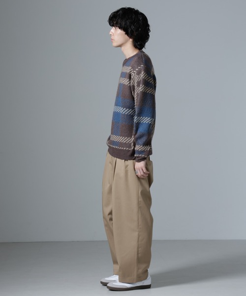 NANO universe（ナノユニバース）の「ウールミックスパターンニット（ニット/セーター・メンズ・ブラック/ブラウン/ブルー・M/L/S）」の16枚目の写真