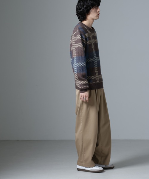 NANO universe（ナノユニバース）の「ウールミックスパターンニット（ニット/セーター・メンズ・ブラック/ブラウン/ブルー・M/L/S）」の17枚目の写真