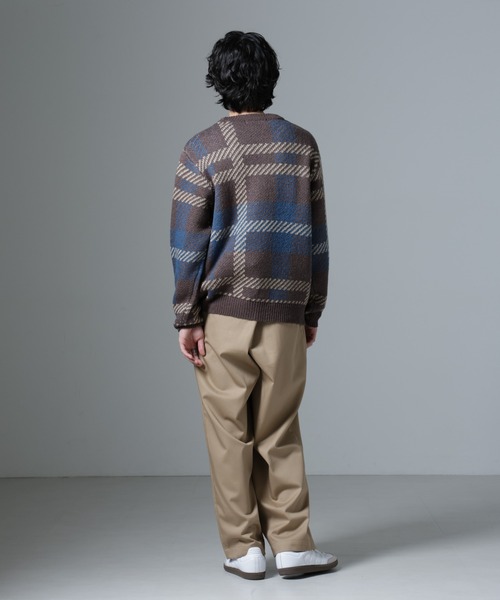 NANO universe（ナノユニバース）の「ウールミックスパターンニット（ニット/セーター・メンズ・ブラック/ブラウン/ブルー・M/L/S）」の18枚目の写真