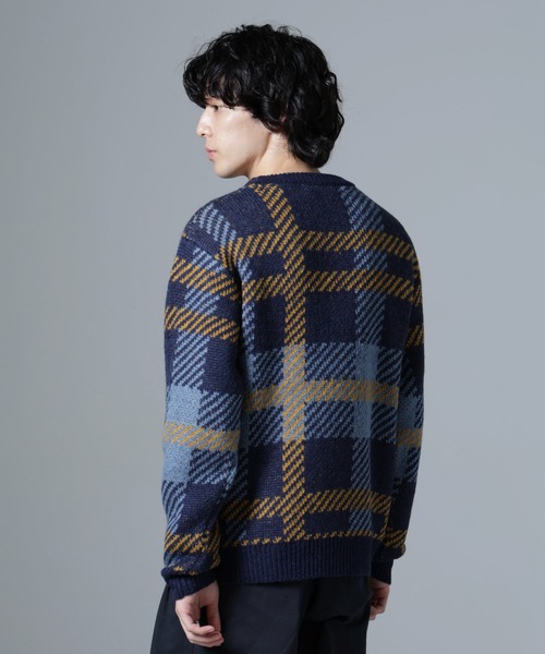 NANO universe（ナノユニバース）の「ウールミックスパターンニット（ニット/セーター・メンズ・ブラック/ブラウン/ブルー・M/L/S）」の22枚目の写真