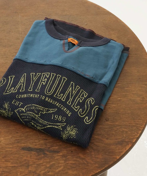 KRIFF MAYER Lady's Collection（クリフメイヤーレディースコレクション）の「サーマル切替プリントロンT（Tシャツ/カットソー・レディース・ナチュラル/グレー/チャコール/ネイビー/カラフル・MEDIUM/LARGE）」の4枚目の写真