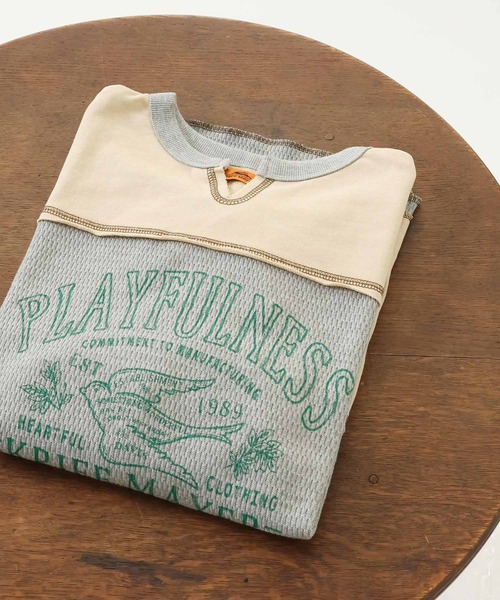 KRIFF MAYER Lady's Collection（クリフメイヤーレディースコレクション）の「サーマル切替プリントロンT（Tシャツ/カットソー・レディース・ナチュラル/グレー/チャコール/ネイビー/カラフル・MEDIUM/LARGE）」の5枚目の写真