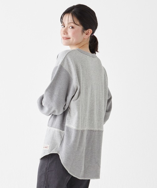 KRIFF MAYER Lady's Collection（クリフメイヤーレディースコレクション）の「サーマル切替プリントロンT（Tシャツ/カットソー・レディース・ナチュラル/グレー/チャコール/ネイビー/カラフル・MEDIUM/LARGE）」の8枚目の写真