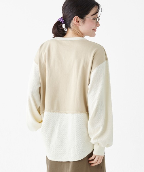 KRIFF MAYER Lady's Collection（クリフメイヤーレディースコレクション）の「サーマル切替プリントロンT（Tシャツ/カットソー・レディース・ナチュラル/グレー/チャコール/ネイビー/カラフル・MEDIUM/LARGE）」の14枚目の写真