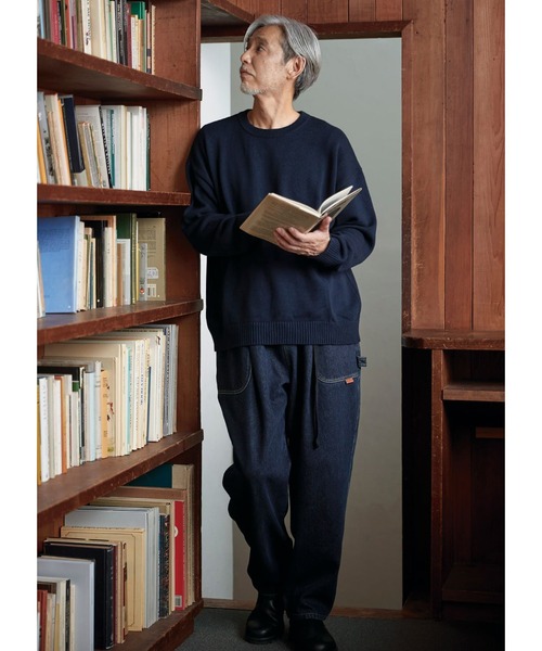 Sunny clouds（サニークラウズ）の「サニークラウズ　重宝ニットレーナー〈メンズ〉（ニット/セーター・メンズ・ダークブラウン/ネイビー/ブラック・L/M/S）」の7枚目の写真