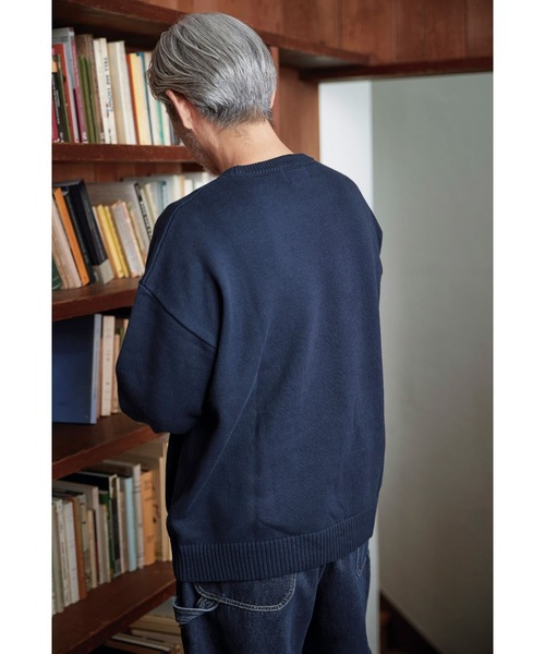 Sunny clouds（サニークラウズ）の「サニークラウズ　重宝ニットレーナー〈メンズ〉（ニット/セーター・メンズ・ダークブラウン/ネイビー/ブラック・L/M/S）」の8枚目の写真