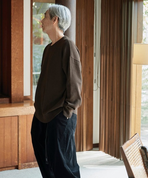 Sunny clouds（サニークラウズ）の「サニークラウズ　重宝ニットレーナー〈メンズ〉（ニット/セーター・メンズ・ダークブラウン/ネイビー/ブラック・L/M/S）」の10枚目の写真