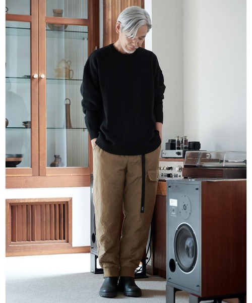 Sunny clouds（サニークラウズ）の「サニークラウズ　重宝ニットレーナー〈メンズ〉（ニット/セーター・メンズ・ダークブラウン/ネイビー/ブラック・L/M/S）」の4枚目の写真