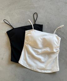 AIC. | パッド付きサイドギャザーブラトップ(キャミソール)