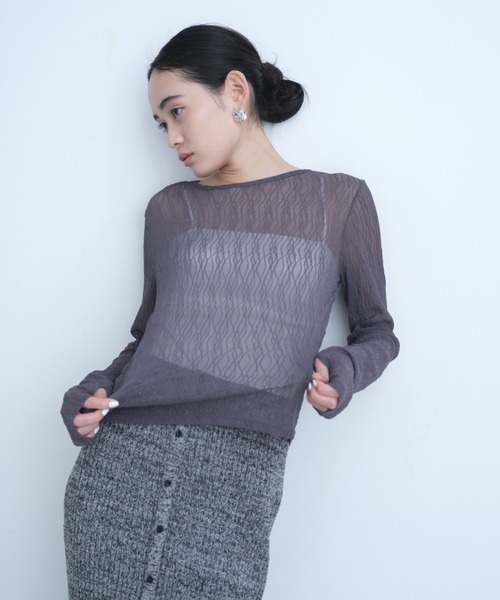 AIC.（エーアイシー）の「【再入荷】パッド付きサイドギャザーブラトップ（キャミソール・レディース・ブラック/オフホワイト・FREE）」の14枚目の写真