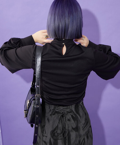 Mavie..7（メヴィセットゥ）の「【Mavie..7】デコルテ魅せTOPS（Tシャツ/カットソー・レディース・ブラック・FREE）」の20枚目の写真