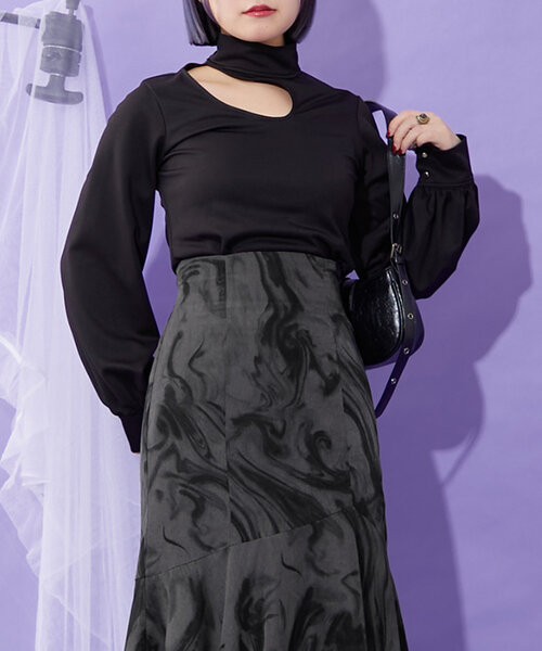 Mavie..7（メヴィセットゥ）の「【Mavie..7】デコルテ魅せTOPS（Tシャツ/カットソー・レディース・ブラック・FREE）」の21枚目の写真