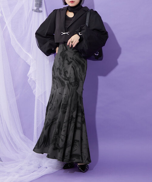 Mavie..7（メヴィセットゥ）の「【Mavie..7】デコルテ魅せTOPS（Tシャツ/カットソー・レディース・ブラック・FREE）」の5枚目の写真