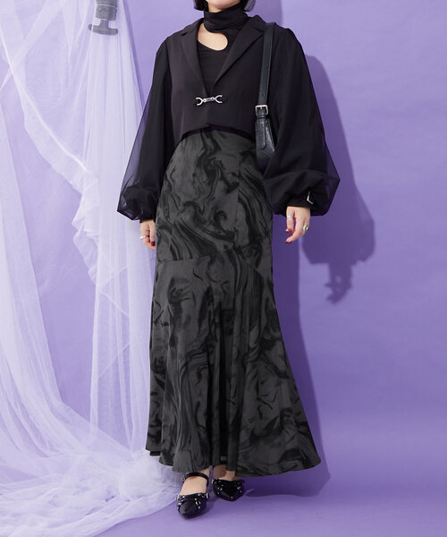 Mavie..7（メヴィセットゥ）の「【Mavie..7】デコルテ魅せTOPS（Tシャツ/カットソー・レディース・ブラック・FREE）」の6枚目の写真