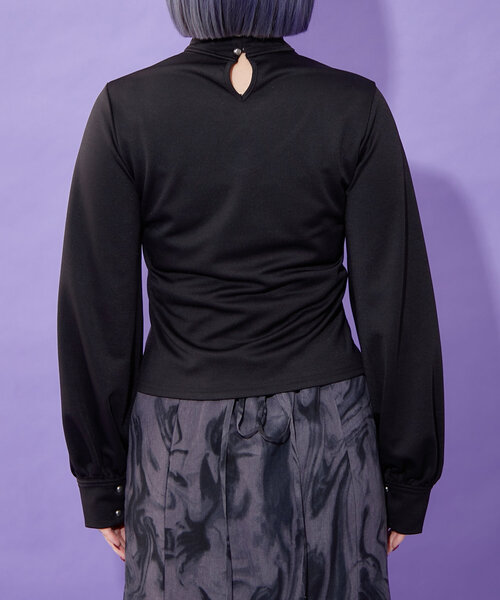 Mavie..7（メヴィセットゥ）の「【Mavie..7】デコルテ魅せTOPS（Tシャツ/カットソー・レディース・ブラック・FREE）」の14枚目の写真