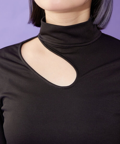 Mavie..7（メヴィセットゥ）の「【Mavie..7】デコルテ魅せTOPS（Tシャツ/カットソー・レディース・ブラック・FREE）」の15枚目の写真