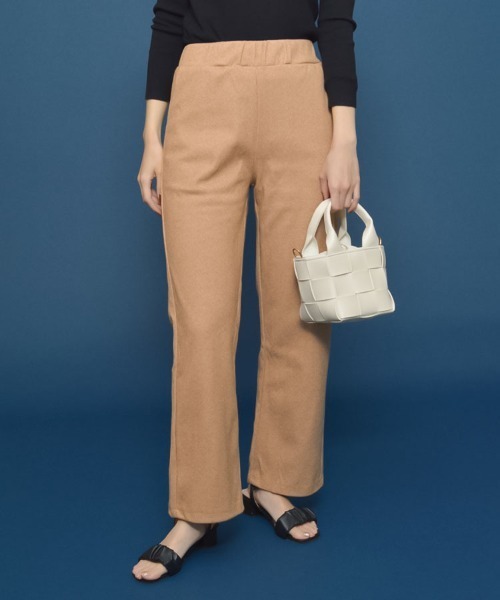 &soiree(アンドソワレ)の「【&soiree】ヘリンボーンストレートパンツ(CP)(その他パンツ・レディース・キャメル/グレー・M)」の3枚目の写真