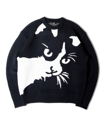 JACKROSE | ﾈｺ柄JQDｸﾙｰﾈｯｸ(ニット/セーター)