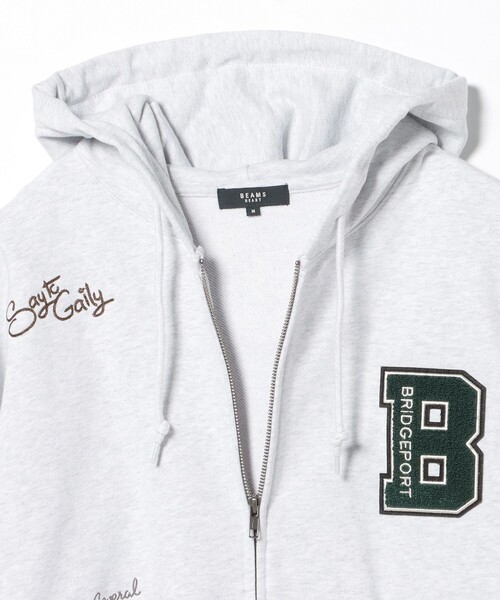 BEAMS HEART（ビームスハート）の「【ユニセックス】レタードワッペン ジップ パーカー（パーカー・メンズ・ライトグレー/ダークグリーン/ネイビー・SMALL/MEDIUM/LARGE）」の16枚目の写真