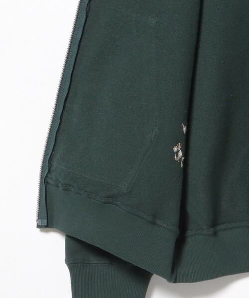 BEAMS HEART（ビームスハート）の「【ユニセックス】レタードワッペン ジップ パーカー（パーカー・メンズ・ライトグレー/ダークグリーン/ネイビー・SMALL/MEDIUM/LARGE）」の9枚目の写真