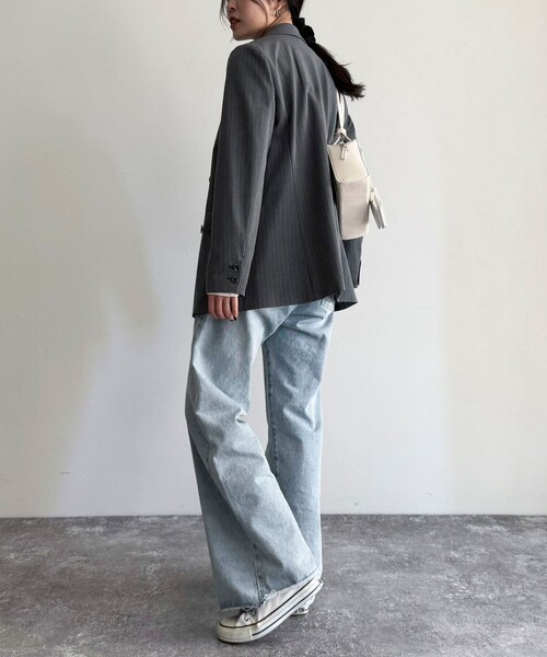 fredy emue（フレディエミュ）の「【haru企画】ストライプダブルブレストジャケット（テーラードジャケット・レディース・グレー系その他/ブルー系その他・38/36）」の20枚目の写真