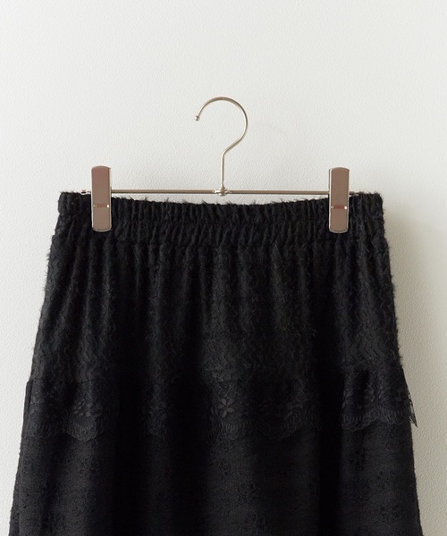 BLANK　（ブランク）の「Flower Lace Tiered Skirt / フラワーレースティアードスカート（スカート・レディース・ブラック/ホワイト・FREE）」の16枚目の写真