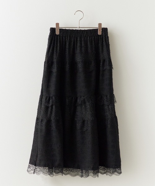 スカート foufou tulle lace black tiered skirt foufou tulle lace black tiered skirt