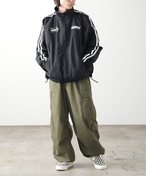 SUGGESTION（サジェッション）の「SUGGESTION/サジェッション 袖ラインナイロンラグランBL トラックジャケット メンズ 秋物 秋服 2026年秋冬（ナイロンジャケット・メンズ・グレー/ブラック/バーガンディー・SS/M/L）」の20枚目の写真