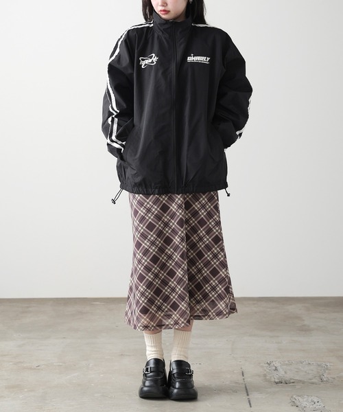 セール】SUGGESTION/サジェッション 袖ラインナイロンラグランBL