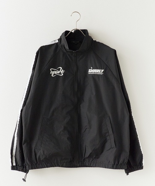 SUGGESTION/サジェッション 袖ラインナイロンラグランBL トラック