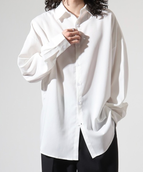 ATELANE(アテレーン)の「ATELANE TRラウンドBIGシャツ(シャツ/ブラウス・メンズ・ブラック/カーキ/ホワイト・M/L)」の21枚目の写真