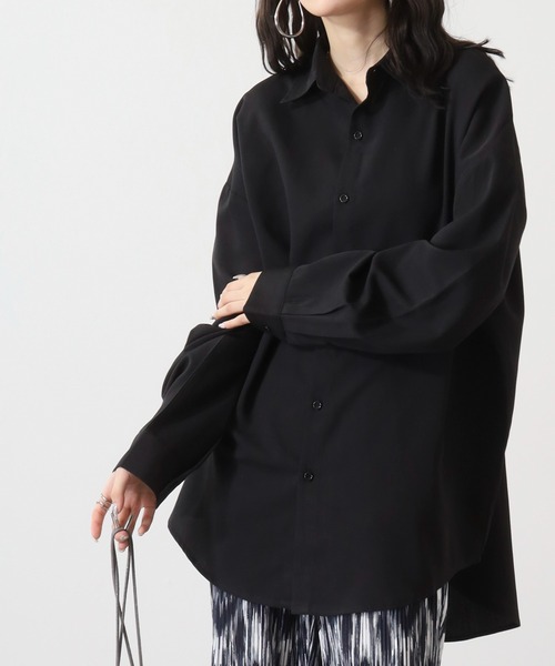 ATELANE(アテレーン)の「ATELANE TRラウンドBIGシャツ(シャツ/ブラウス・メンズ・ブラック/カーキ/ホワイト・M/L)」の14枚目の写真