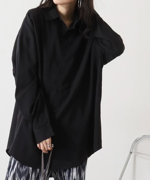 ATELANE(アテレーン)の「ATELANE TRラウンドBIGシャツ(シャツ/ブラウス・メンズ・ブラック/カーキ/ホワイト・M/L)」の13枚目の写真