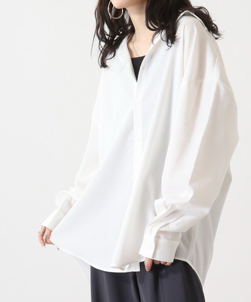 ATELANE(アテレーン)の「ATELANE TRラウンドBIGシャツ(シャツ/ブラウス・メンズ・ブラック/カーキ/ホワイト・M/L)」の10枚目の写真