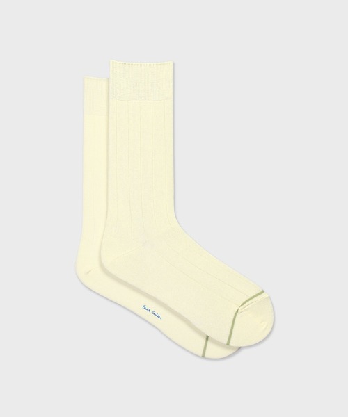 Paul Smith(ポールスミス)の「リブ クルーソックス【150623 CS】(ソックス/靴下・メンズ・キナリ/ブルー/ピンク/ベージュ・25-27)」の2枚目の写真