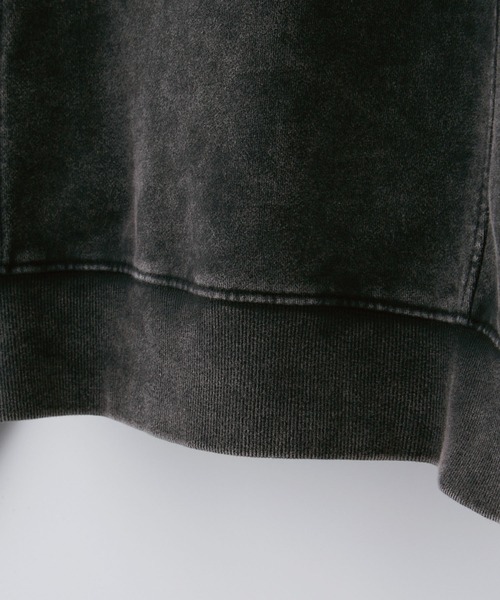 Ruelle(ルーエル)の「【Ruelle】Pigment-DyedCropped Sweat Hoodie / ピグメント加工クロップド丈スウェットパーカー(パーカー・メンズ・ブラック/アッシュグレー・L/M/S)」の15枚目の写真