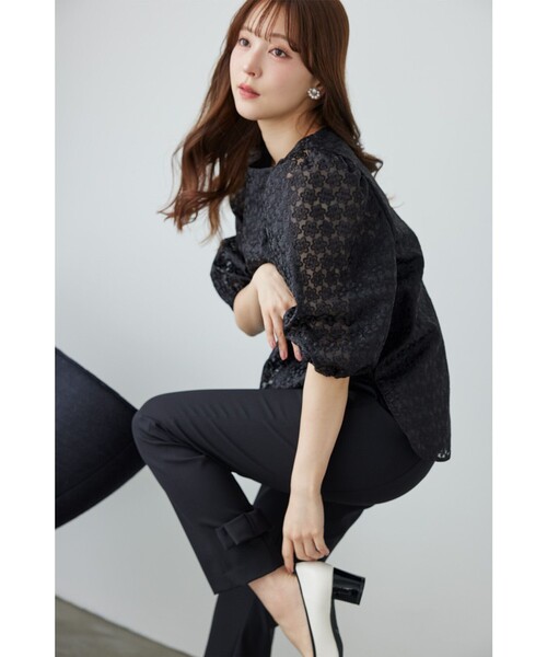 TOCCA(トッカ)の「BOUNCING RIBBON パンツ(その他パンツ・レディース・ブラック系・2/0/4)」の2枚目の写真