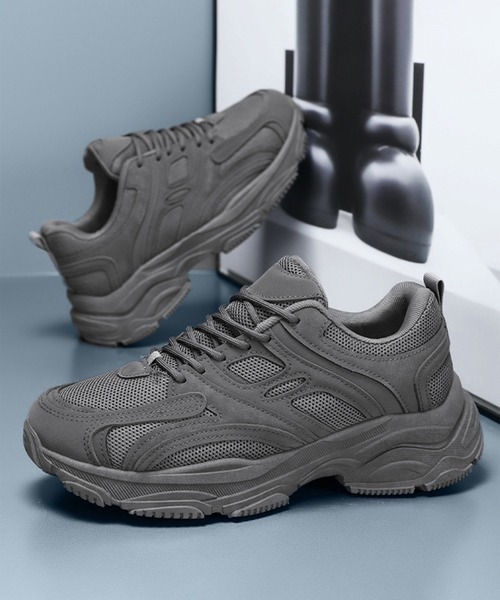 ボリュームソール 厚底 ローテク ダッドスニーカー レースアップ
