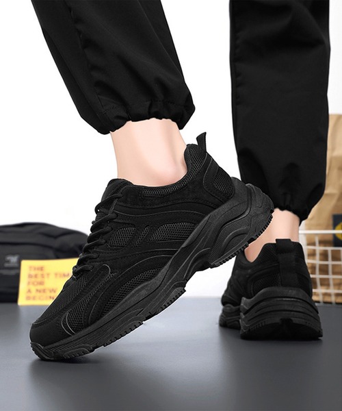 ボリュームソール 厚底 ローテク ダッドスニーカー レースアップ