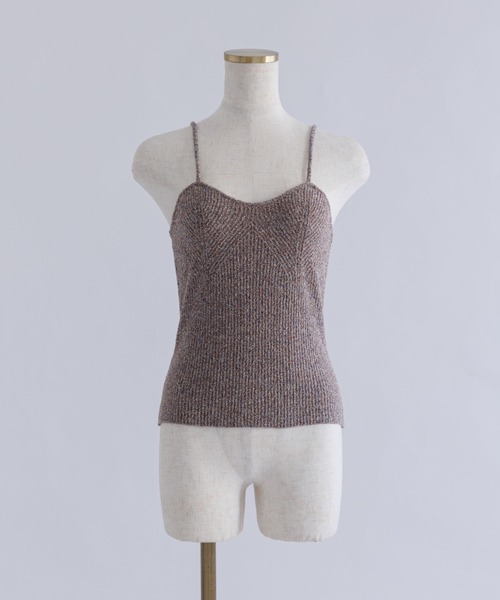 EN NEUME(エンノイム)の「【Set Up】Melange Knit Bustier(キャミソール・レディース・ブラウン/レッド・FREE)」の14枚目の写真