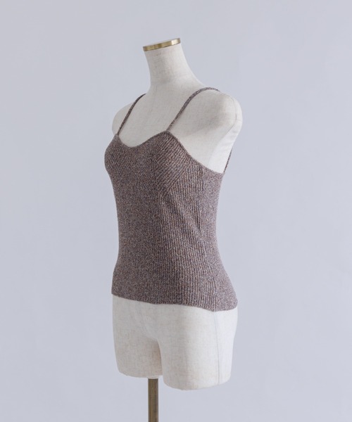 EN NEUME(エンノイム)の「【Set Up】Melange Knit Bustier(キャミソール・レディース・ブラウン/レッド・FREE)」の15枚目の写真