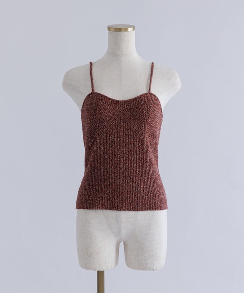 EN NEUME(エンノイム)の「【Set Up】Melange Knit Bustier(キャミソール・レディース・ブラウン/レッド・FREE)」の18枚目の写真